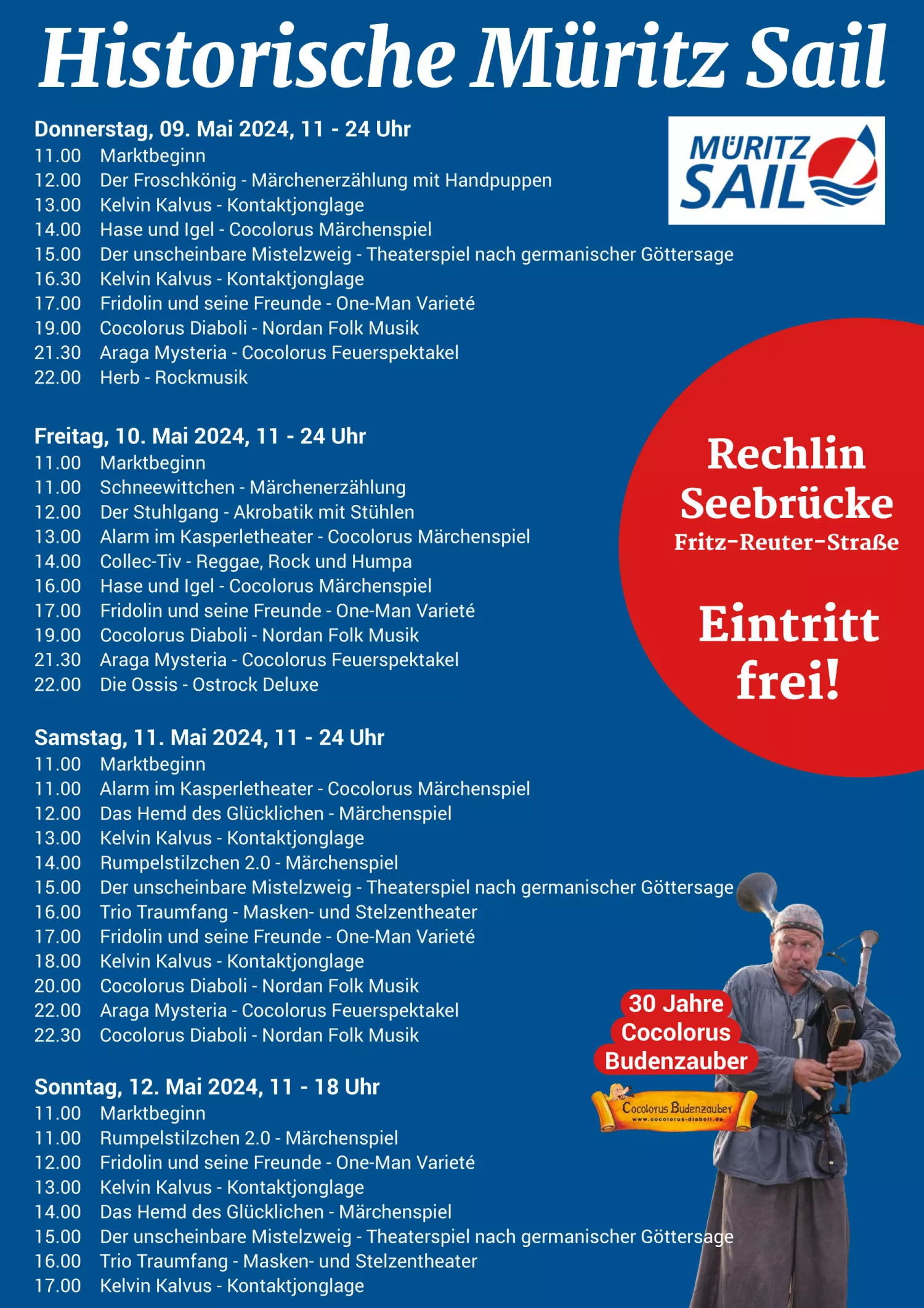 Programm Rechlin zur Müritz Sail