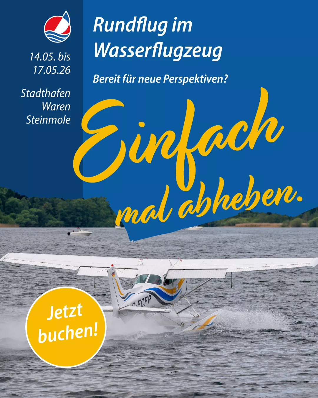 Wasserflug zur Müritz Sail