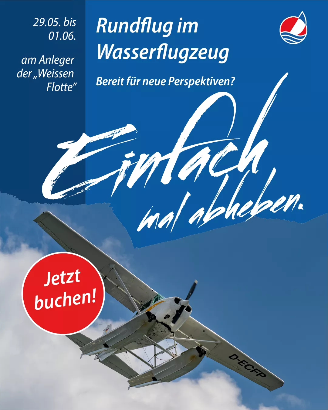 Wasserflug zur Müritz Sail